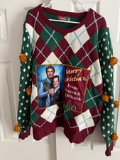 STEP BROTHERS Merry Christmas From Dragon  Nighthawk Ugly Sweater XXL Lights