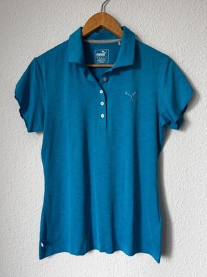 Puma Golf Damen DryCell Performance Polo-Shirt - Teal Blau - Größe S - SAMP