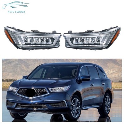 Headlight Headlamp Full LED For Acura MDX 2017 2018 2019 2020 Left+Right Clear
