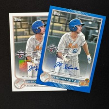JT Schwartz 2022 Topps Pro Debut Autograph Blue /150 #PD-177 Auto + Base NY Mets