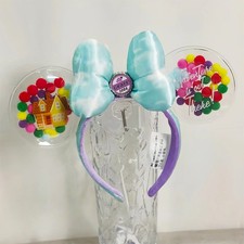 Disney Parks UP Grape Soda Cap Balloons Mickey Mouse Minnie Ear Bow Headband US