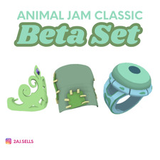 Animal Jam Classic AJC Beta Set I Tiara Blanket Glitched Ring I Fast Cheap AJC