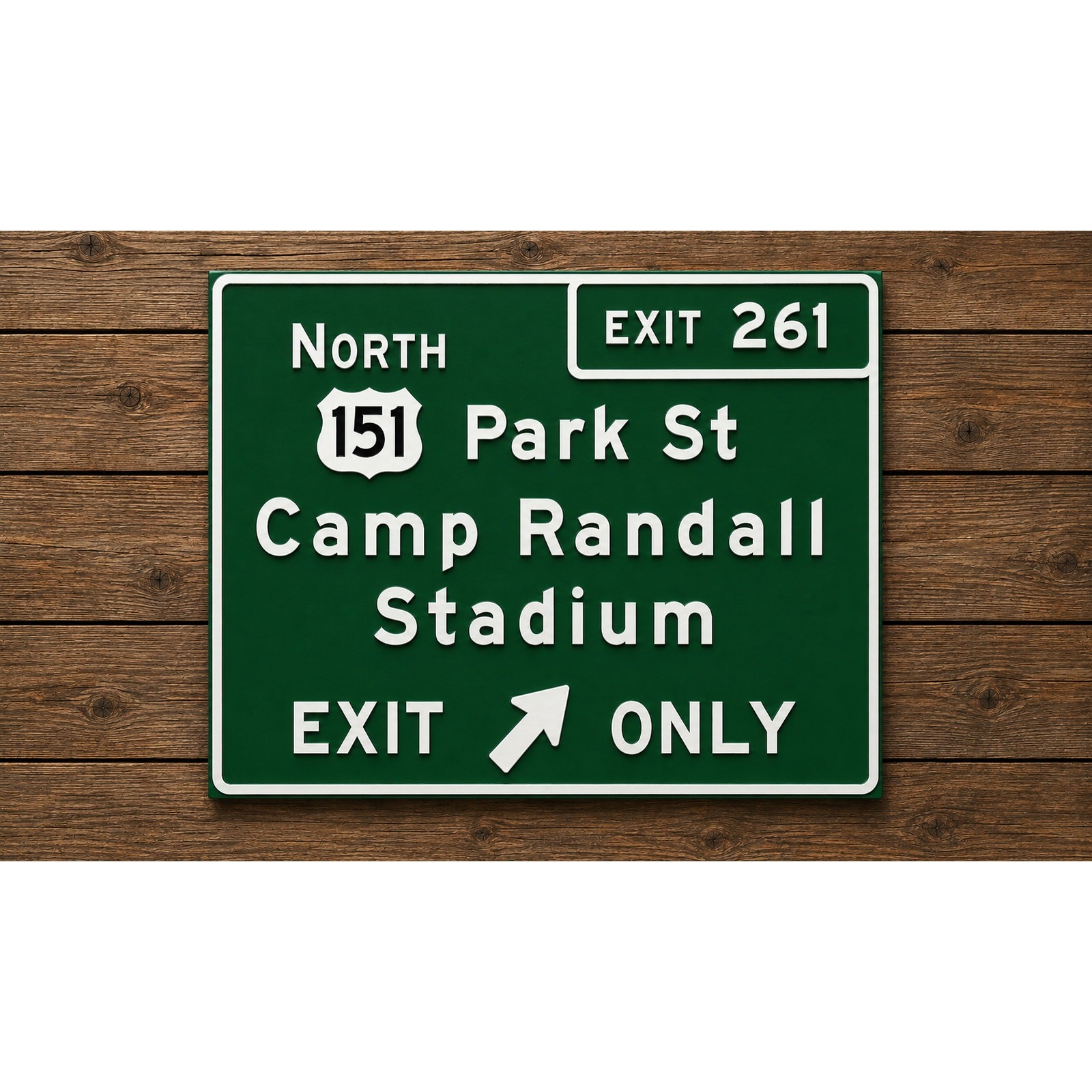 Camp Randall Stadium Road Sign Wisconsin Badgers Football Madison Bucky