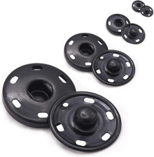 55 Sets Sew-on Snap Buttons Metal Snap Fastener Durable Press Studs Buttons for