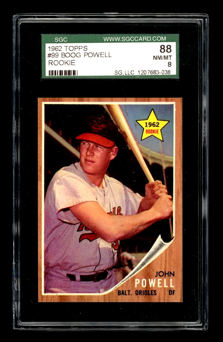 1962 Topps #99 BOOG POWELL RC Baltimore Orioles SGC 8 NM-MT HIGH END!