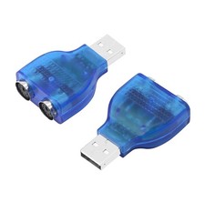 USB to PS2 Adapter USB A to Dual PS/2 Female Converter Splitter for Keyboard ...