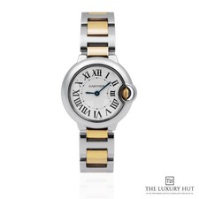 Cartier Ballon Bleu 3009 - 2010, Box & Papers Steel & Yellow Gold 28mm Silver...