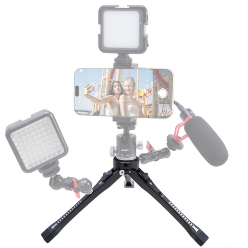 Aluminum Mini Adjustable Desktop Tripod Foldable Hand Grip Expandable 1/4" Mount - Picture 8 of 10