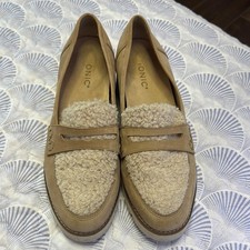 Vionic Tan Flats with Sherling Texture and Comfort Soles