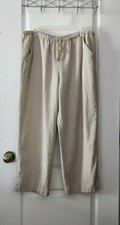 alfred dunner Womens Linen Blend Crop Pants S...