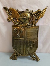 Vintage Cast Metal Medieval Knight Coat of Ar...