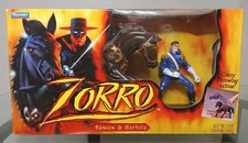 Vintage Sealed Zorro RAMON & BARTOLA Action Figure & Horse Set Playmates 1997