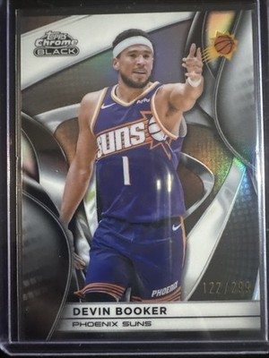 DEVIN BOOKER 2025-26 TOPPS CHROME BLACK WAVE REFRACTOR /299 #77 SUNS Q6608