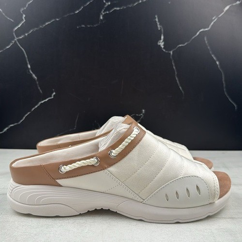 Easy Spirit Terra 3 Women’s Slip-On Sandal White/Brown sz 9WW - Picture 5 of 11