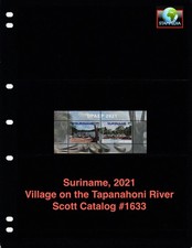 $14.50 Scott Value - 2021 SURINAME River Village s/s Amazon CV MNH NH UMM