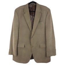 Lauren Ralph Lauren Mens Tan Corduroy Sport Coat Blazer 42L Paisley Lined Preppy