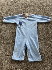Vintage Health-Tex Baby 12 month One-Piece Outfit Space Rocket Ship
