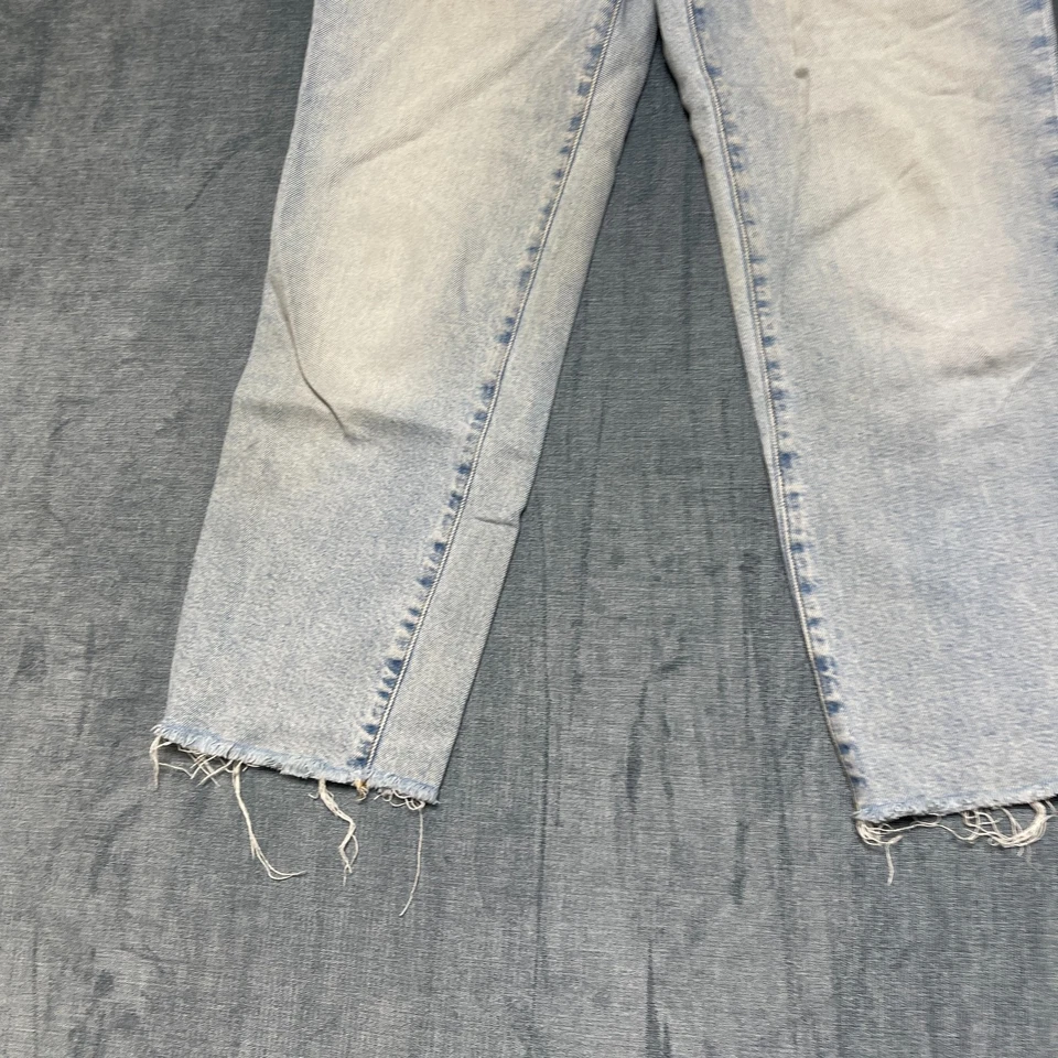 Re Imagined By J.Crew Jeans Womens 28x26 Blue Denim Essential Straight Raw Hem - Image 3 of 4