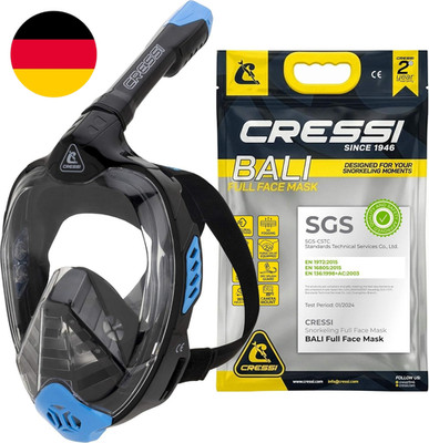 Cressi Bali Full Face Mask - CO2 Sichere Vollgesichts-Schnorchelmaske - Ultra-Kl