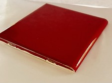 Vintage Candy Apple Red Ceramic Tile 4.25 Sq....