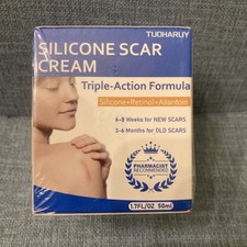 Crema reductora de cicatrices de silicona TUOHARILY fórmula de triple acción 1,7 fl oz/50 ml