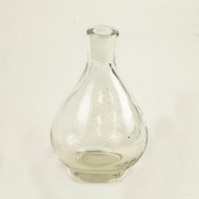 Vintage Clear Glass Decanter Small 4.5in Bar Bottle Collectible