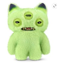 New Fuggler Baddies Fuggs 9" Neon Green Annoyed Alien Plush Monster Bling