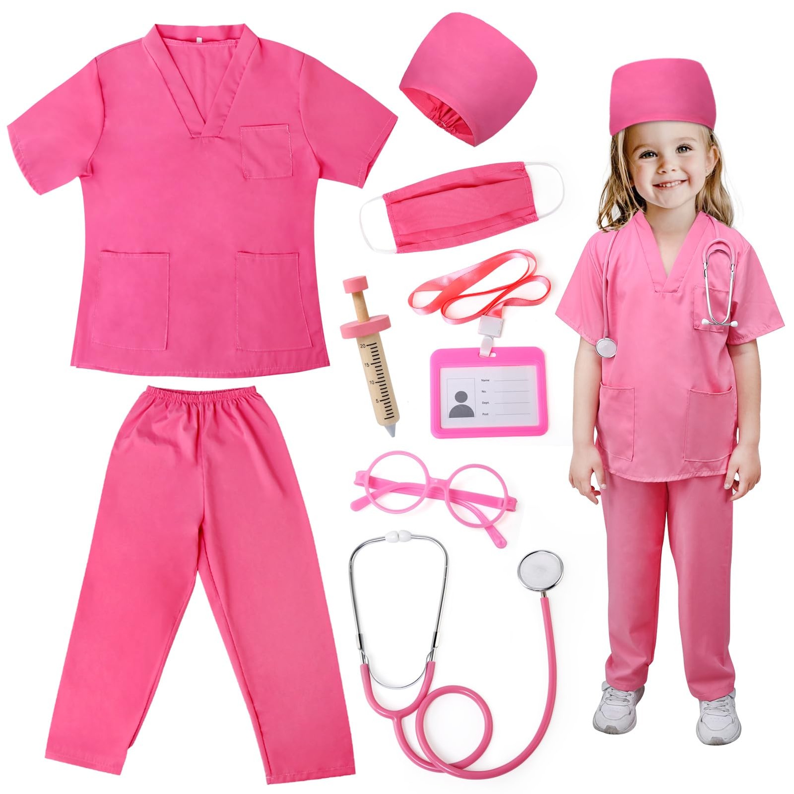 Déguisement docteur enfant boîte cadeau complète pour carnaval et fêtes de Noël