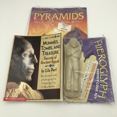 3 pack hieroglyph secret code kit plus 2 scholastic egyptian paperbacks   668  