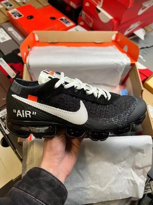 AA3831-001 OFF White x Nike Air VaporMax Black White Men's Running Shoes
