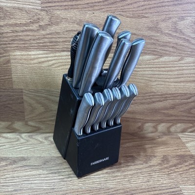 Farberware Knife Block And Knives Set 13 Piece Set Stainless Steel 18H769