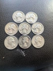 Washington Quarters 90% Silver $2 Face Value (8 Coins)