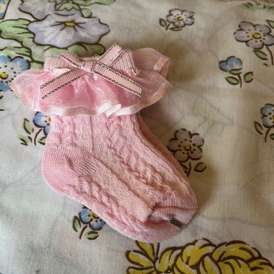 Süße rosa Schleife silber Socken Kohl Patch Kinder kompatibel Dinkum & Mary Jane  