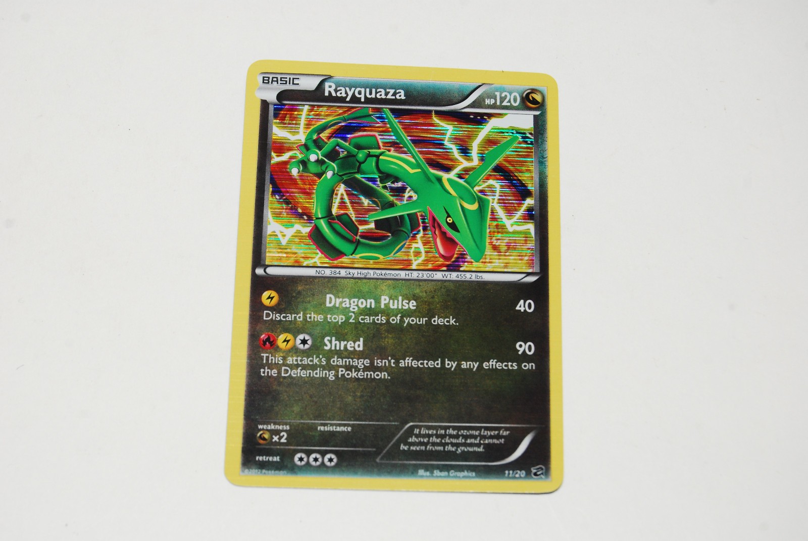 RAYQUAZA 11/20 Holo 2012 Dragon Vault Pokemon Card - LP