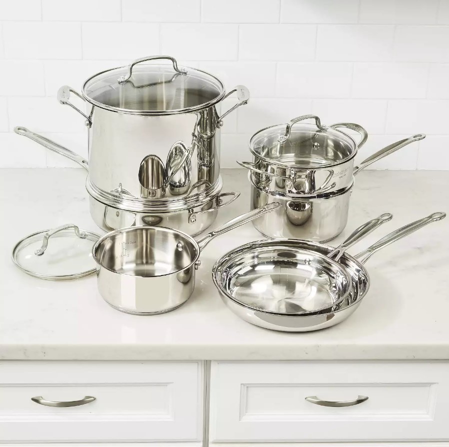 Cuisinart Chef's Classic 11-pc. Stainless Steel Cookware Set | eBay