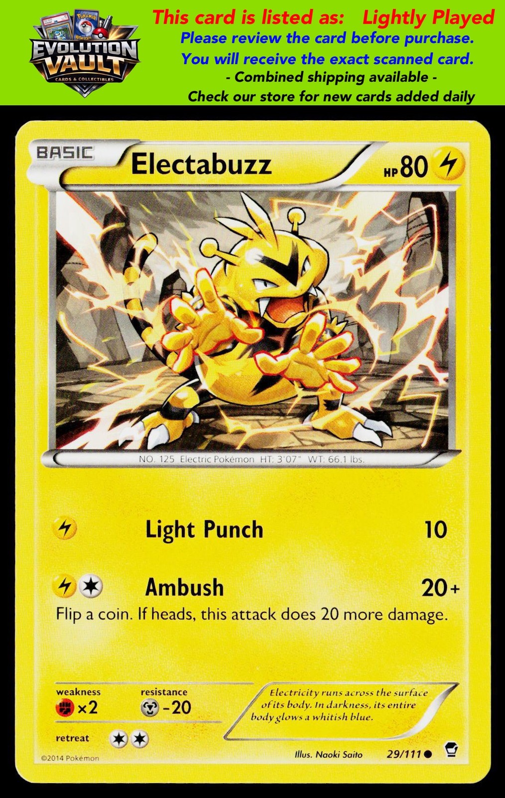 XY - Furious Fists #29/111 Electabuzz (LP)