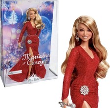 MARIAH CAREY BARBIE Doll w Red Sparkle Holiday Dress NEW