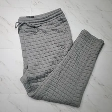 Xersion NWT  Men's Quilted Jacquard Tapered Pants  Comfy Drawstring Black  3XLT