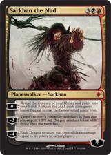 MTG Sarkhan the Mad - Foil, Damaged, English Rise of the Eldrazi