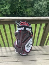 Callaway Chev Cart Bag 14-way Char/White/Red w/Rain Cover