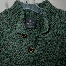 hand knit aran sweater products for sale