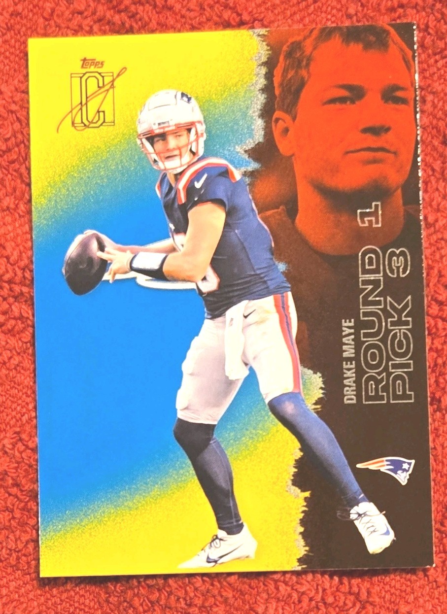 Drake Maye     2025 Topps Signature Class - Drake Maye #38 Blue & Yellow
