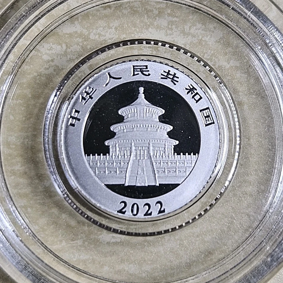 2022 1 grama à prova de panda de platina chinesa 30 yuan .999 fino sem certificado de autenticidade - Imagem 2 de 3