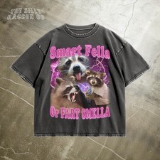 Raccoon Bootleg Sarcastic Shirt, Smart Fella Raccoon Graphic Tee for Men