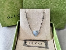 GUCCI Interlocking G Heart Bracelet Blue