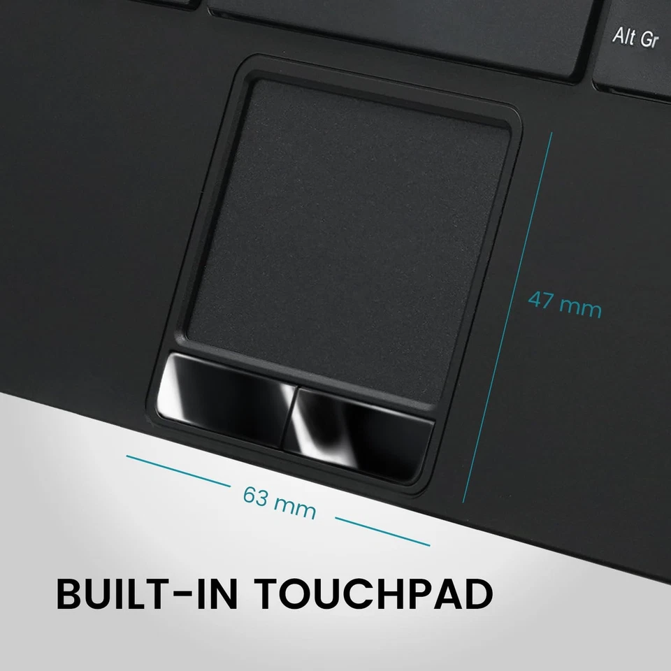 PERIBOARD-725 Wireless Keyboard with Touchpad - Multi-Device Connection with ... - Image 2 of 4