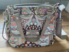 Oilily Floral Paisley Shoulder Bag Crossbody Colourful Tote Boho Pattern