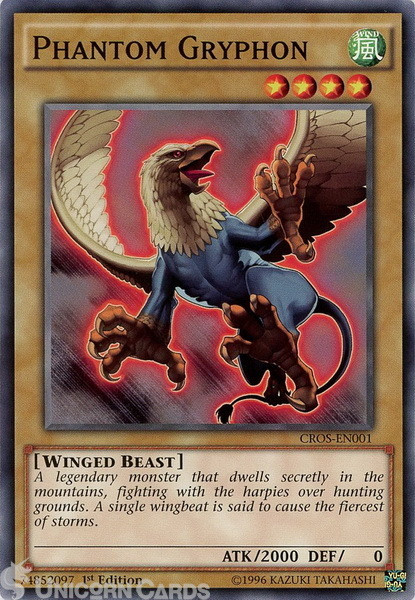 CROS-EN001 Phantom Gryphon : Common 1st Edition Mint YuGiOh Card
