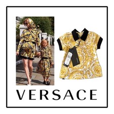 New Tag $300 Versace Unisex Green Polo Style T-shirt Pants Set 12 18 Months 2T