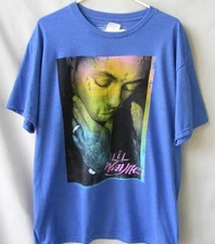 Lil Wayne Shirt XL 48 The Thinker Electric Blue Neon Psychedelic Color Uni-Sex